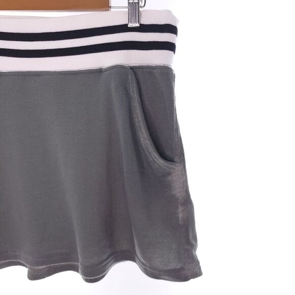 Free People Gray Striped Mini Skirt With Pockets Womens Size Large - Picture 3 of 8